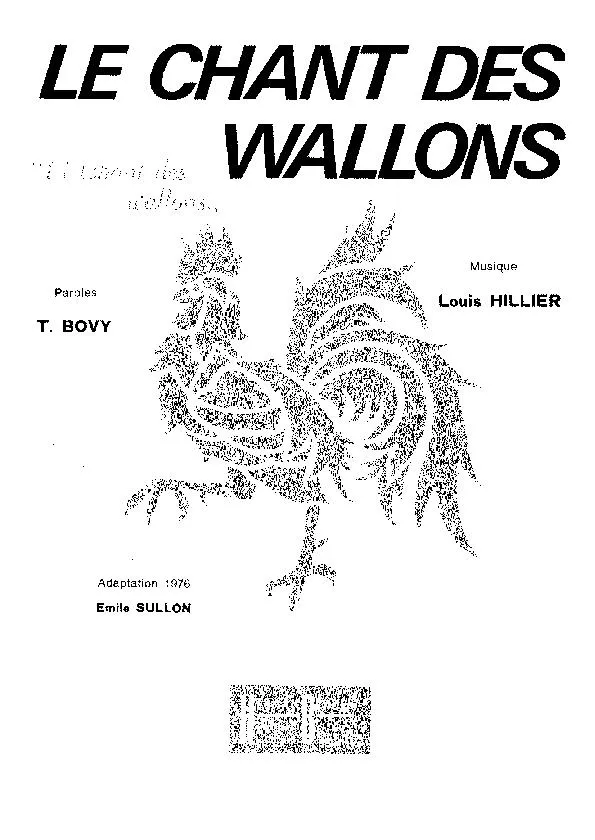 télécharger la partition d'accordéon Le chant des Wallons (Li tchant des Wallons) (Arrangement : Emile Sullon) au format PDF