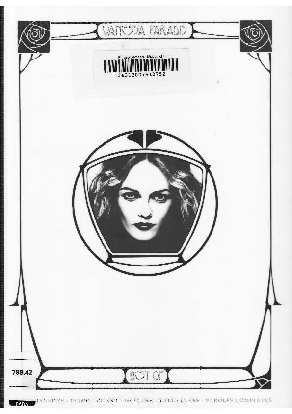 télécharger la partition d'accordéon Vanessa Paradis : Best Of (32 titres) au format PDF