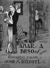 télécharger la partition d'accordéon Amar a besos (Tango) au format PDF
