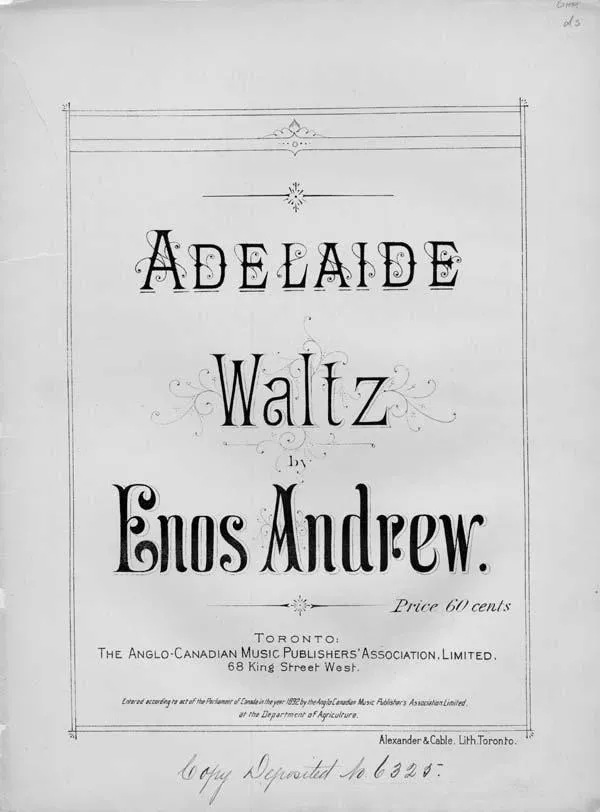 télécharger la partition d'accordéon Adelaide (Valse) au format PDF