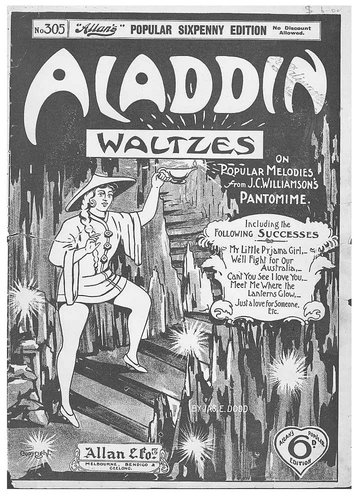 télécharger la partition d'accordéon Aladdin Waltzes (Extraits de J C Williamson's Pantomime) (Valse) au format PDF
