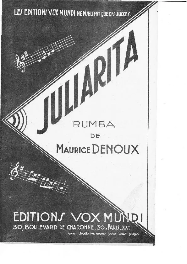 télécharger la partition d'accordéon Juliarita (Rumba) au format PDF