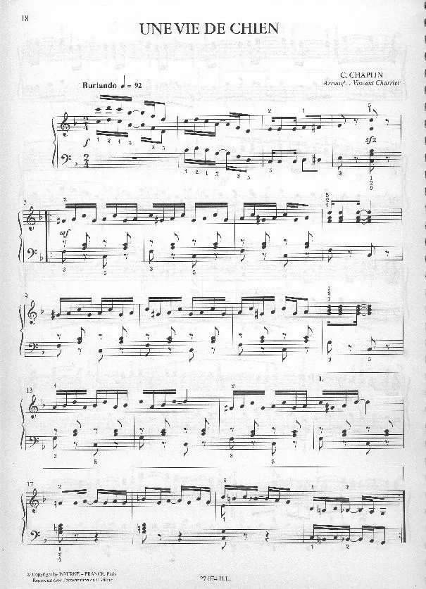 télécharger la partition d'accordéon Une vie de chien (A dog's life) (Arrangement : Vincent Charrier) (Rag Time) au format PDF