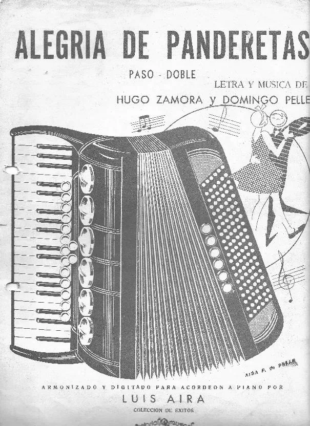 télécharger la partition d'accordéon Alegria de Pandereta (Paso Doble) au format PDF