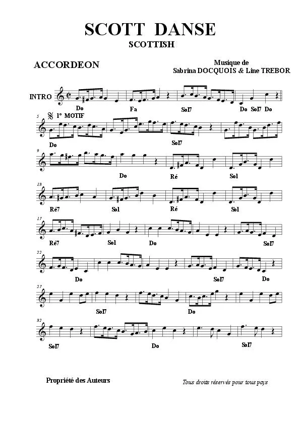 télécharger la partition d'accordéon Scott Danse (Scottish) au format PDF