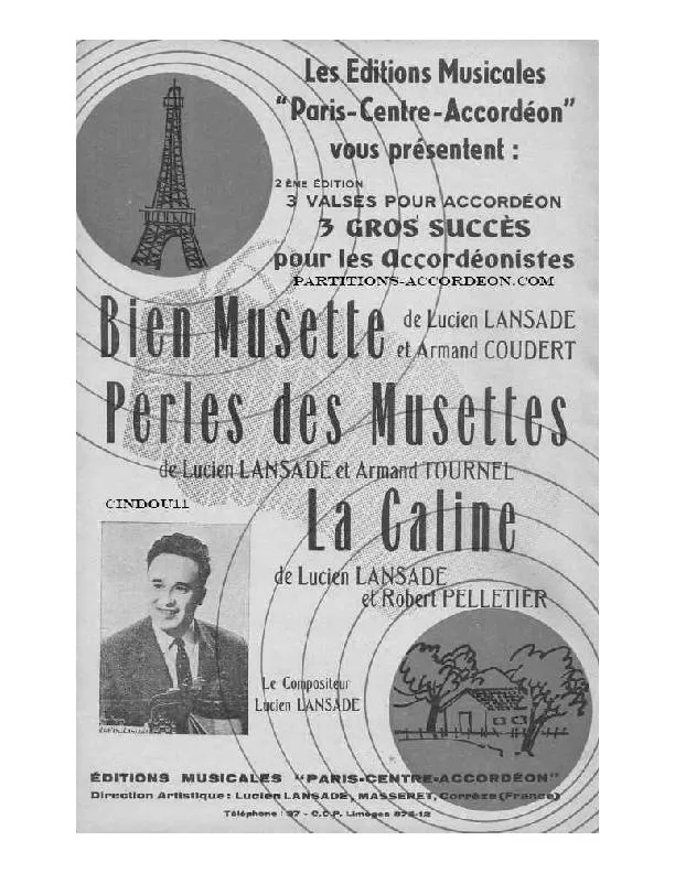télécharger la partition d'accordéon La Caline (Orchestration) (Valse Musette) au format PDF
