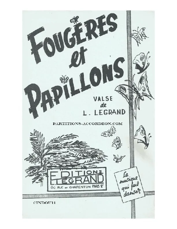 télécharger la partition d'accordéon Fougères et Papillons (Valse) au format PDF
