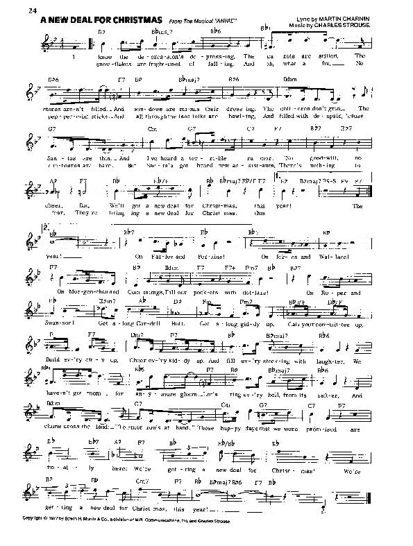 télécharger la partition d'accordéon A new deal for Christmas (Extrait de : Annie) au format PDF