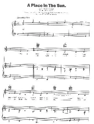télécharger la partition d'accordéon A place in the sun (Interprète : Stevie Wonder) (Swing) au format PDF