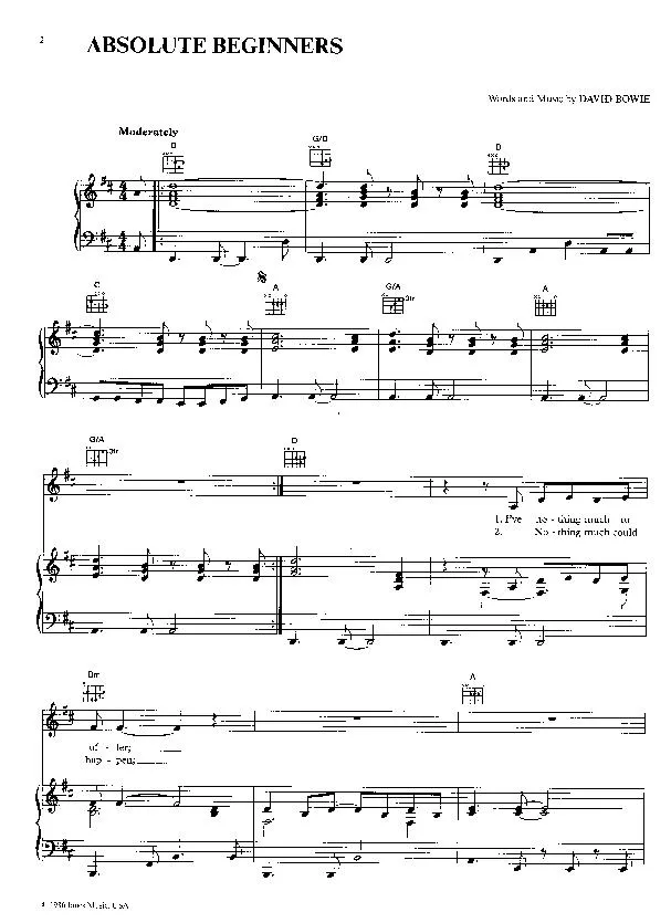 télécharger la partition d'accordéon Absolute beginners (Disco Rock) au format PDF