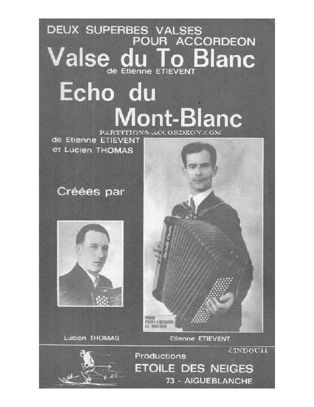 télécharger la partition d'accordéon Valse du to blanc au format PDF