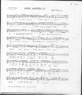 télécharger la partition d'accordéon Adieu Marinella (Chant : Bobby Prins) (Slow Rock) au format PDF