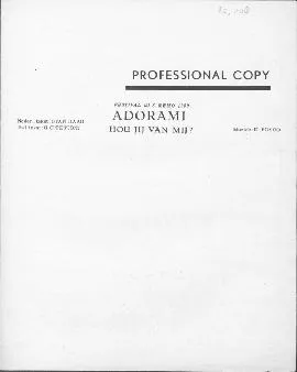 télécharger la partition d'accordéon Adorami (Hou jij van mij) (Biguine Boléro) au format PDF