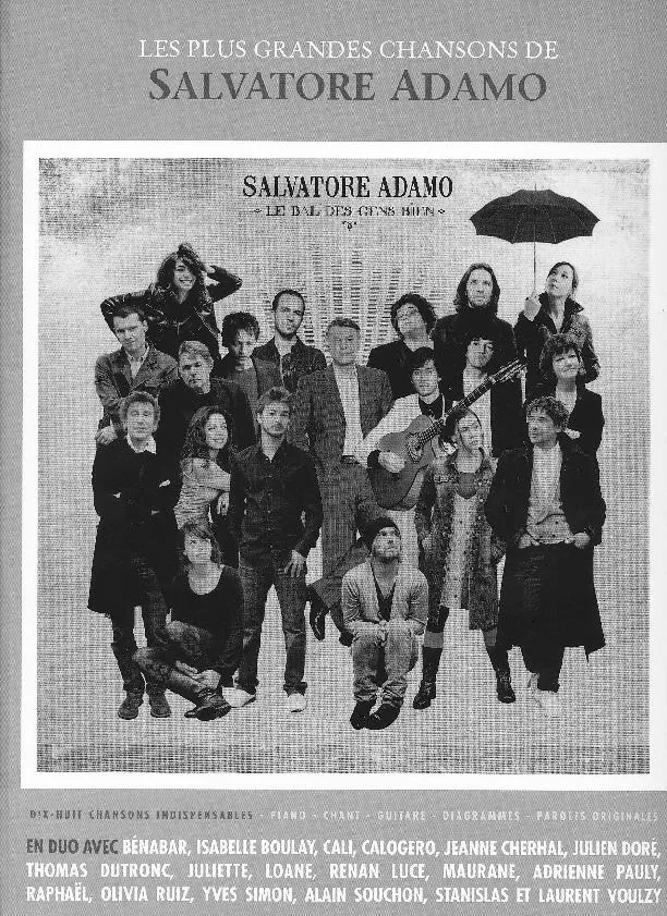 télécharger la partition d'accordéon Les plus grandes chansons de Salvatore Adamo : Le bal des gens bien (18 Titres) au format PDF
