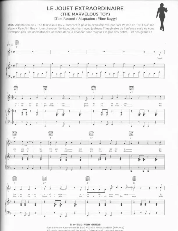 télécharger la partition d'accordéon Le jouet extraordinaire (The Marvelous Toy) (Adaptation : Vline Buggy) (Chant : Claude François / Tom Paxton) au format PDF