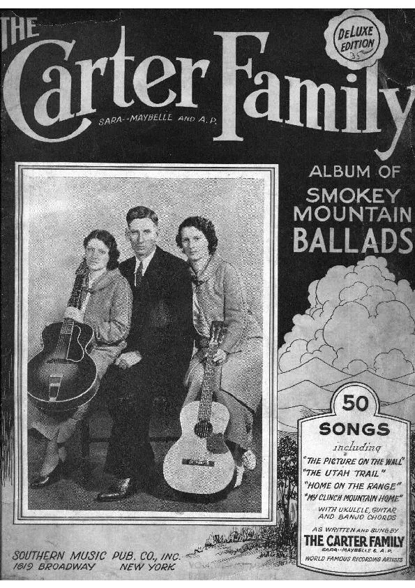 télécharger la partition d'accordéon The Carter Family : Album of Smokey Mountain Ballads (50 titres) au format PDF
