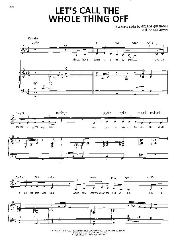télécharger la partition d'accordéon Let's call the whole thing off (Extrait de : Shall we dance) (Interprète : Ella Fitzgerald & Louis Armstrong) (Slow Fox) au format PDF