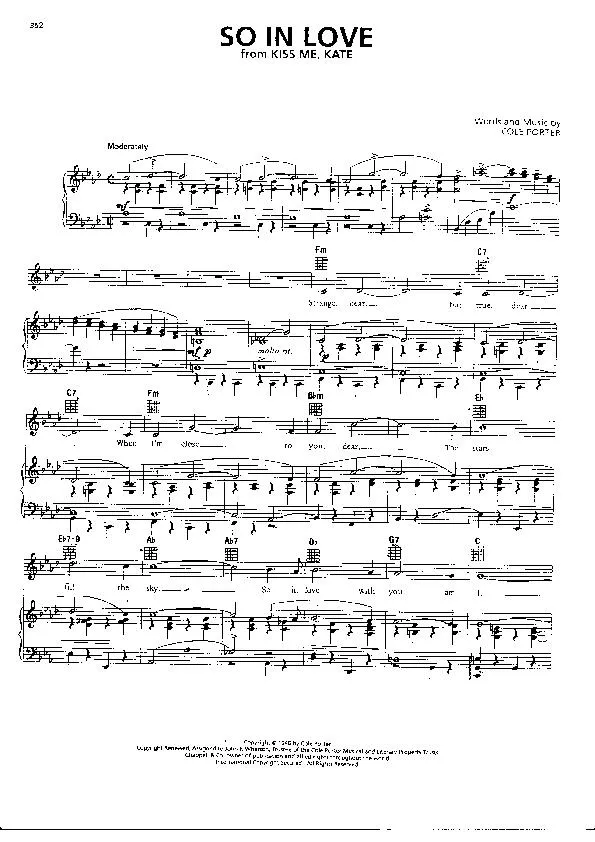 télécharger la partition d'accordéon So in love (Extrait de : Kiss me Kate) au format PDF