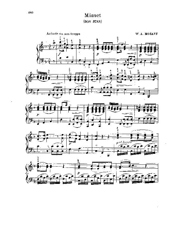 télécharger la partition d'accordéon Menuet (Don Juan) (Piano) au format PDF