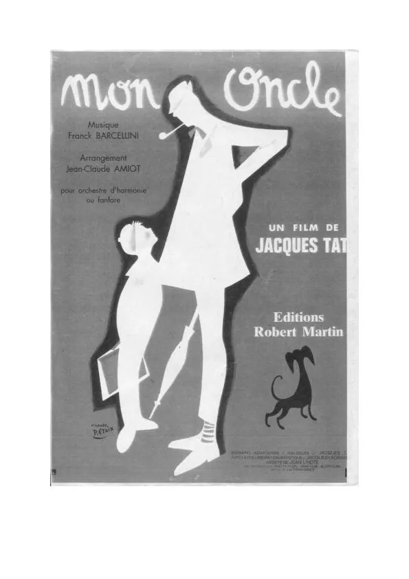 télécharger la partition d'accordéon Mon Oncle (Du film de Jacques Tati) (Arrangement pour orchestre d'Harmonie ou Fanfare : Jean-Claude Amiot) (Fox) au format PDF