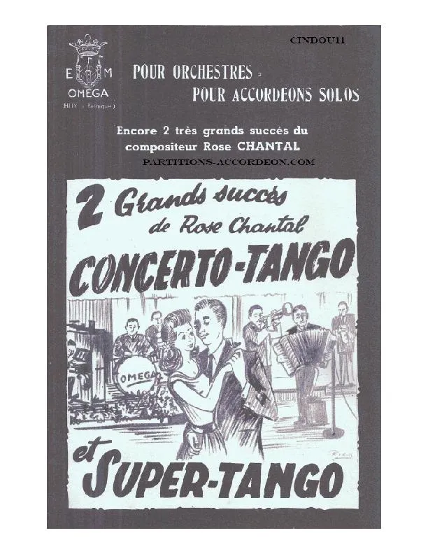 télécharger la partition d'accordéon Concerto Tango (Sur un arrangement de Melody in F de Rubinstein) (Orchestration Complète) au format PDF