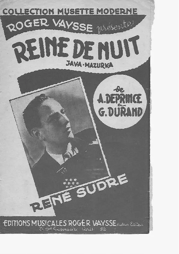 télécharger la partition d'accordéon Reine de nuit (Sur la chanson de Roger Vaysse) (Mazurka) au format PDF