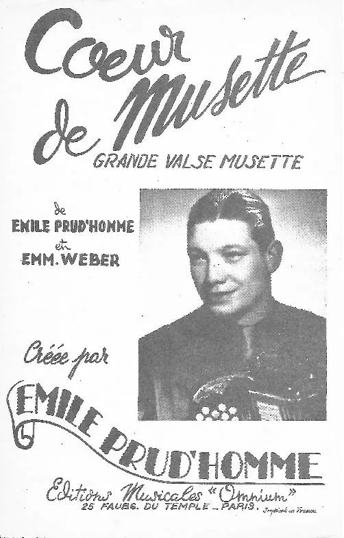 télécharger la partition d'accordéon Cœur de musette (Grande Valse Musette) au format PDF
