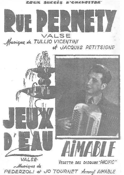 télécharger la partition d'accordéon Jeux d'eau (Arrangement :  Aimable) (Valse) au format PDF