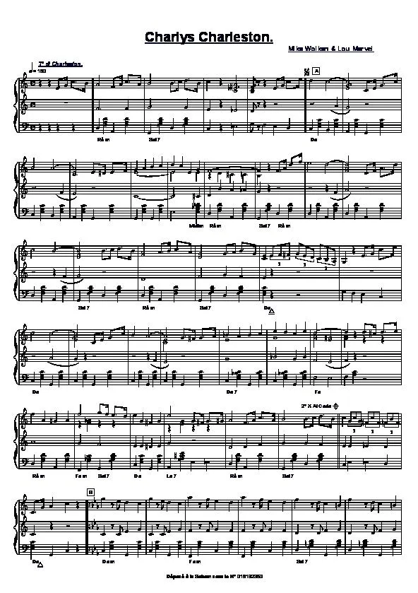 télécharger la partition d'accordéon Charlys Charleston au format PDF