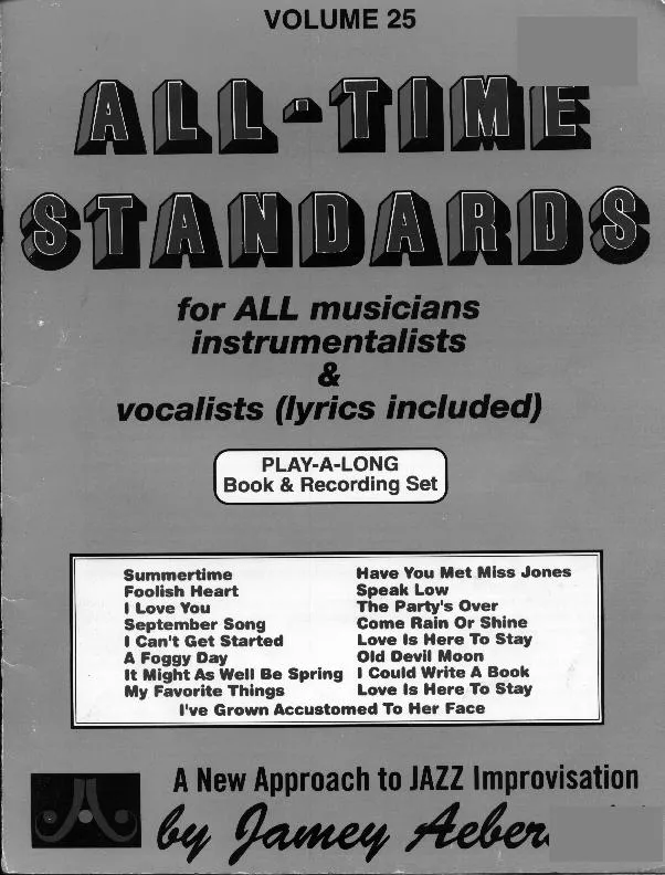 télécharger la partition d'accordéon All time standards (volume 25) (17 titres) au format PDF
