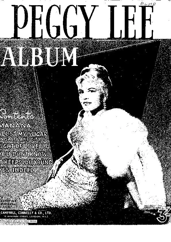 télécharger la partition d'accordéon Peggy Lee Album (8 titres) au format PDF