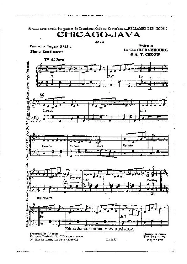 télécharger la partition d'accordéon Chicago Java au format PDF