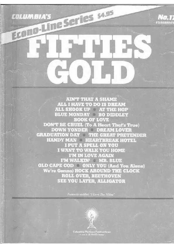 télécharger la partition d'accordéon Fifties Gold (Econo-Line series N°17) (32 titres) au format PDF