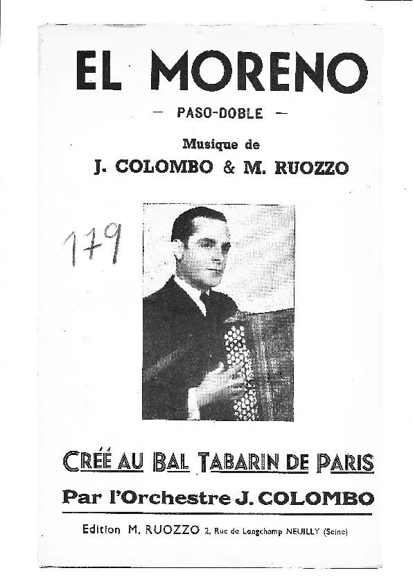 télécharger la partition d'accordéon El Moreno (Orchestration Complète) (Paso Doble) au format PDF