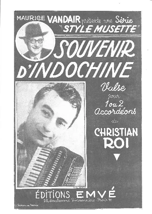 télécharger la partition d'accordéon Souvenir d'Indochine (Valse de caractère pour 1 ou 2 Accordéons) au format PDF