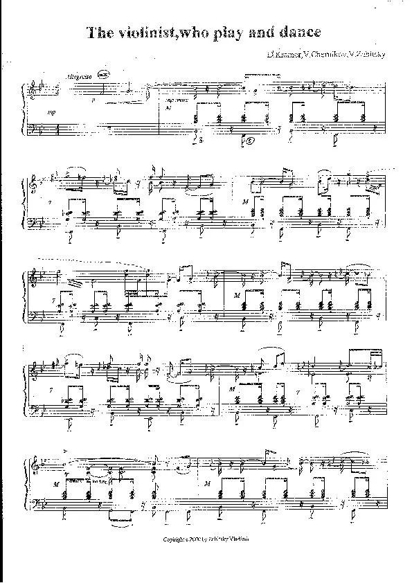 télécharger la partition d'accordéon The violonist Who play and dance au format PDF