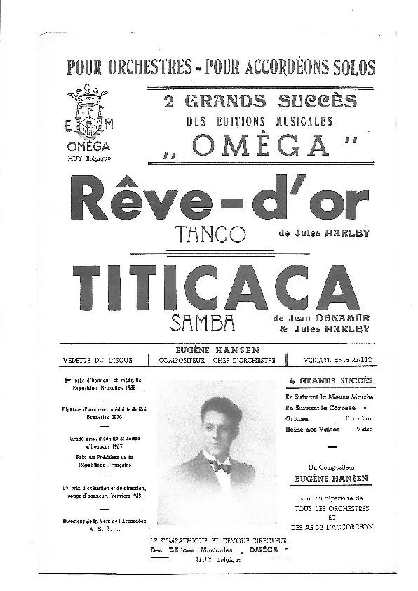 télécharger la partition d'accordéon Rêve d'or (Orchestration Complète) (Tango) au format PDF