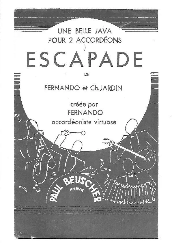 télécharger la partition d'accordéon Escapade (1er + 2ème Accordéon) (Java) au format PDF