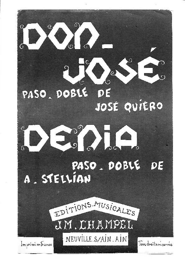 télécharger la partition d'accordéon Don José (Orchestration) (Paso Doble) au format PDF