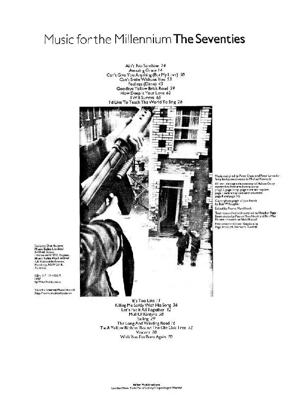 télécharger la partition d'accordéon Music for the Millennium : The Seventies (9 titres) au format PDF