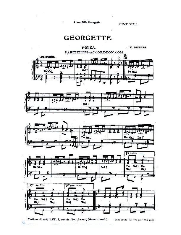 télécharger la partition d'accordéon Georgette (Polka) au format PDF