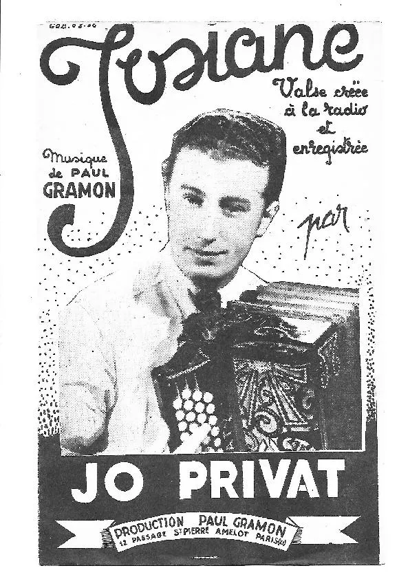 télécharger la partition d'accordéon Josiane (Créée par Jo Privat) (Valse) au format PDF