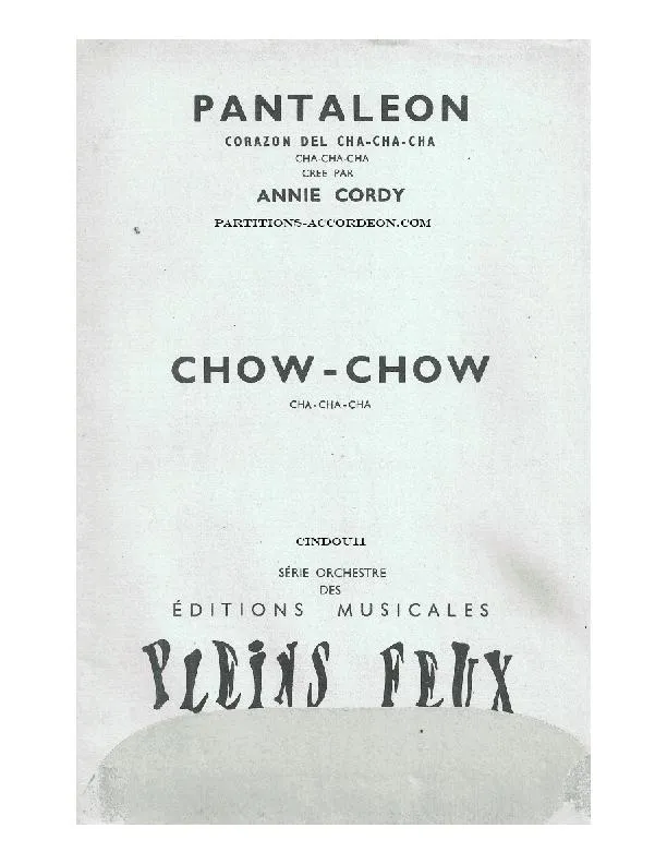 télécharger la partition d'accordéon Chow Chow (Orchestration) (Cha Cha Cha) au format PDF