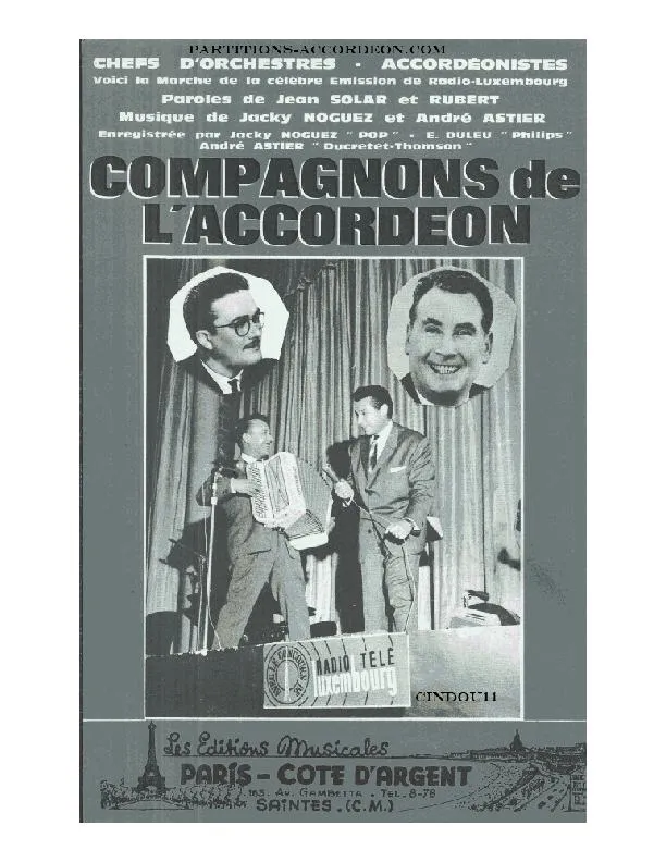 télécharger la partition d'accordéon Compagnons de l'accordéon (Arrangement : Dino Margelli) (Orchestration Complète) (Marche) au format PDF