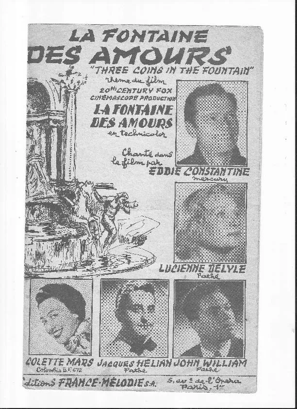 télécharger la partition d'accordéon La fontaine des amours (Three coins in the fountain) au format PDF
