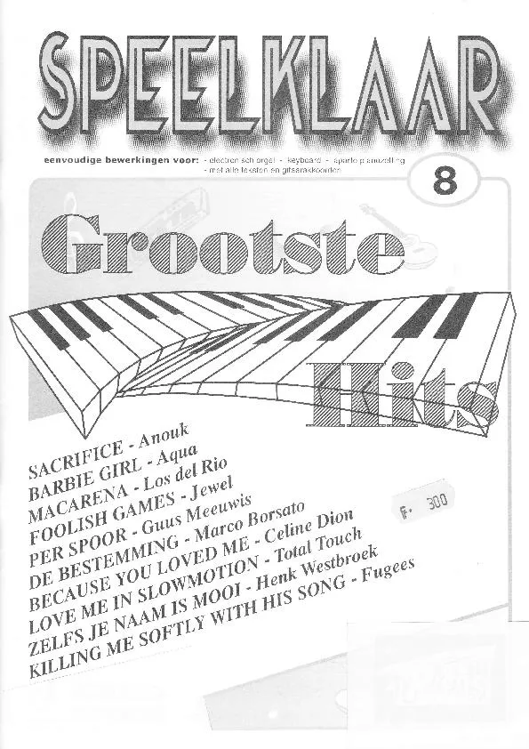 télécharger la partition d'accordéon Speelklaar (Volume 8) (10 titres) au format PDF