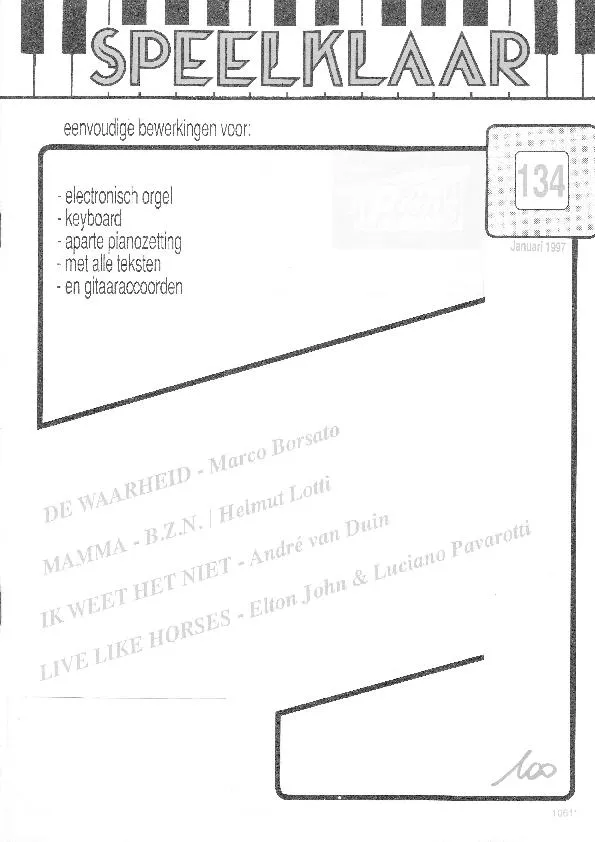 télécharger la partition d'accordéon Speelklaar (Volume 134) (4 titres) au format PDF