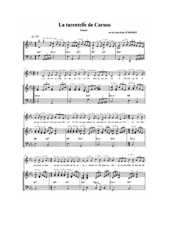 télécharger la partition d'accordéon La Tarentelle de Caruso (Arrangement : Jean-Serge Schwarz) au format PDF