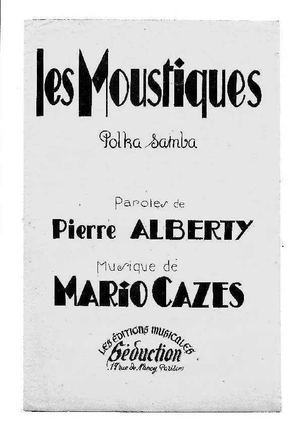 télécharger la partition d'accordéon Les moustiques (Orchestration) (Polka Samba) au format PDF