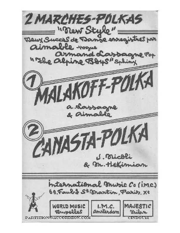 télécharger la partition d'accordéon Canasta Polka au format PDF